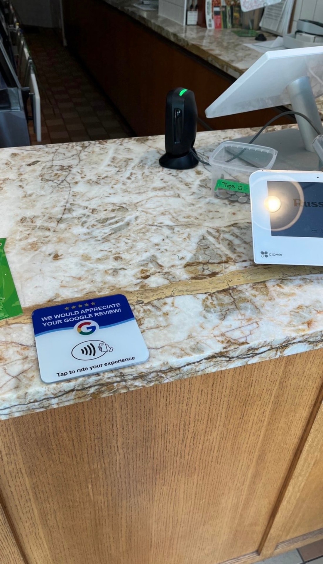 Review Card im Einsatz – Bäckerei · Checkout
